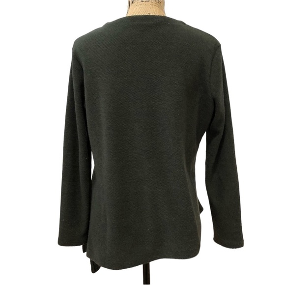 RACHAEL Rachel Roy Asymmetrical Hem Sweater Comfy Size Small Green - Picture 6 of 10